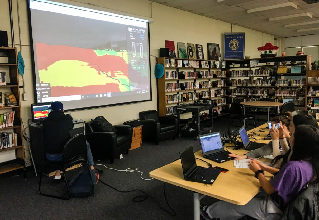 Mission Control Academy - students operating a rover